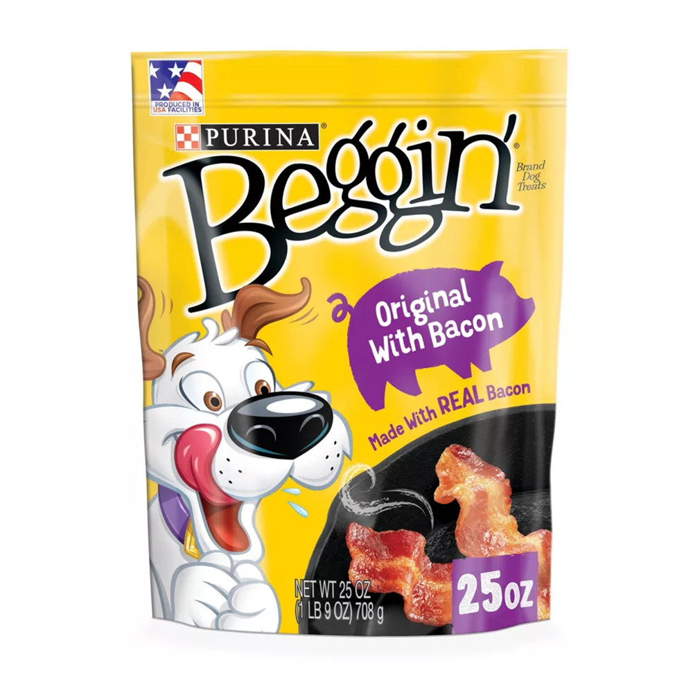 Purina Beggin Strips Dog Treats, Original with Bacon Flavor, 25 Oz